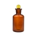 FRASCO BOD (DBO) ÂMBAR COM ROLHA DE VIDRO CAP. 300ML JUNTA 27MM