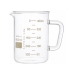 COPO BECKER COM ALÇA FORMA BAIXA DE VIDRO GRADUADO