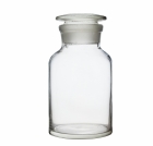 FRASCO REAGENTE COM TAMPA DE VIDRO, BOCA LARGA INCOLOR
