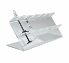 SUPORTE EM ACRILICO INCLINADO PARA 6 SERINGAS BOTOX ESTÉTICA DERMATOLOGISTA