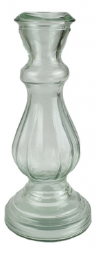 CASTIÇAL DE VIDRO CANDELABRO VASO DECORAÇÃO 28cm