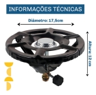 FOGAREIRO A GÁS ROA 1 BOCA ROSCA FINA BOTIJÃO
