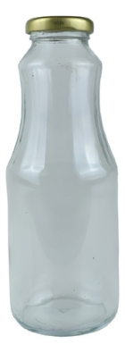FRASCO TIPO GARRAFA DE VIDRO PARA SUCO COM TAMPA METALICA 500ML