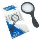 LUPA COM LENTE DE VIDRO CABO ANATOMICO DIAM. 90MM Yt88007 Preta Plástico