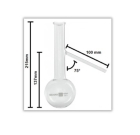 BALÃO DE DESTILAÇÃO DE VIDRO COM SAÍDA LATERAL PARA MÉTODO ASTM D86