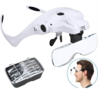 OCULOS PROFISSIONAL,LUPA DE AUMENTO, LUZ DE LED, 5 LENTES