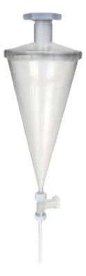 FUNIL DE SEPARACAO (DECANTACAO) EM TPX COM TAMPA 500ML