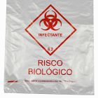 SACO PARA AUTOCLAVE, COR FOSCO, COM SIMBOLOGIA INFECTANTE. PACOTE COM 20 UNIDADES